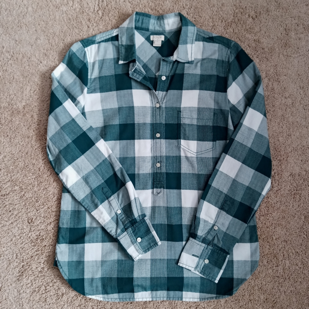 J. Crew Buffalo Plaid Popover Shirt